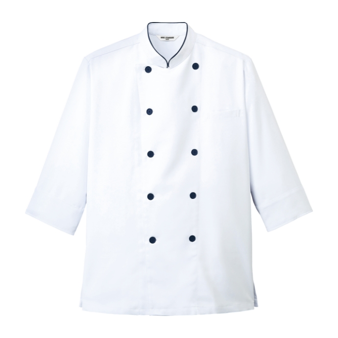 コックシャツ（七分袖） 男女兼用 ストレッチ 透け防止 制電 防汚  アルベ  AS-7804