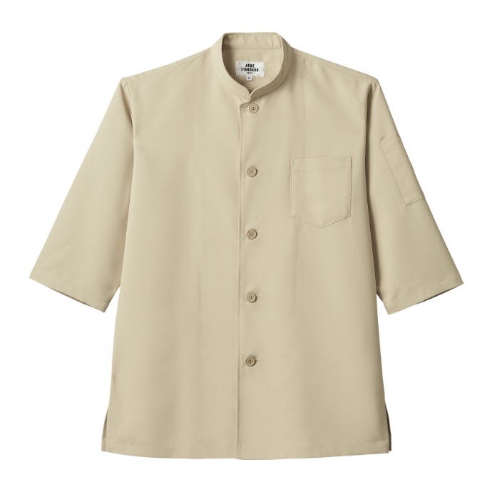 シングルコックシャツ（五分袖） 男女兼用 ストレッチ 透け防止 制電 防汚 アルベ 7756