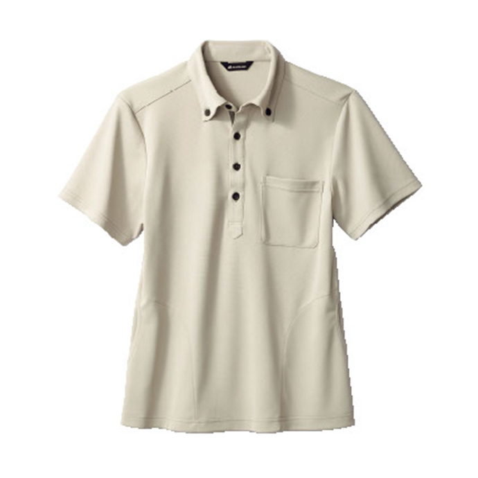 ボタンダウンニットシャツ（半袖）男女兼用　32-5017,32-5018,32-5019　3色 住商モンブラン