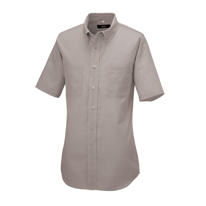 半袖ボタンダウンシャツ（コードレーン）　男女兼用　帯電防止　AZ-50402　アイトス