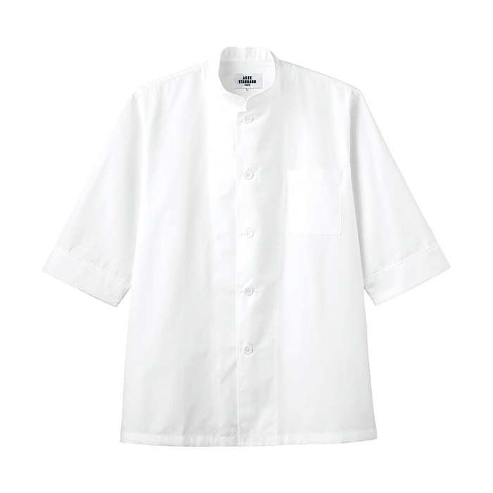 シングルボタンコックシャツ：ホワイト